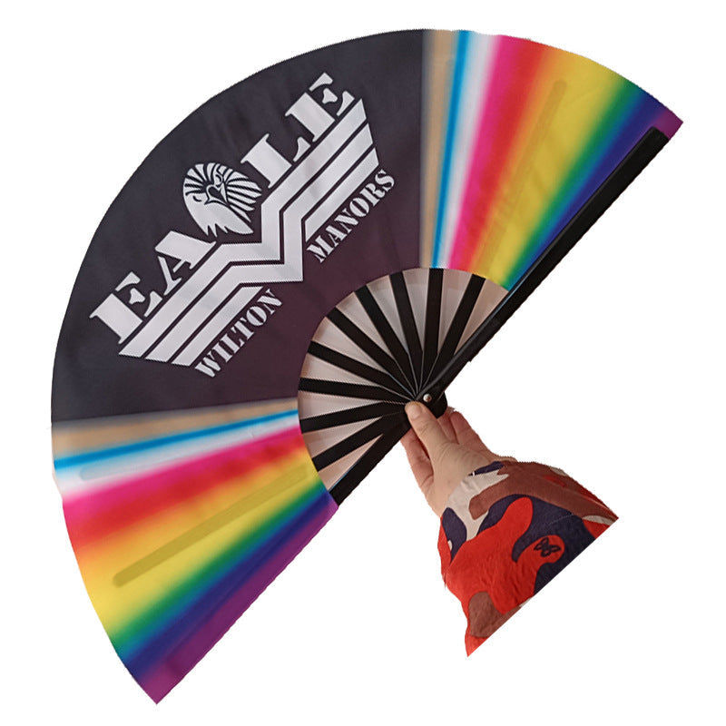 Women Colorful Fan with sturdy plastic ribs Kalsten