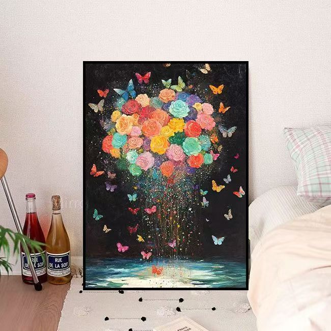 Abstract Butterfly Floral Canvas Artwork Kalsten