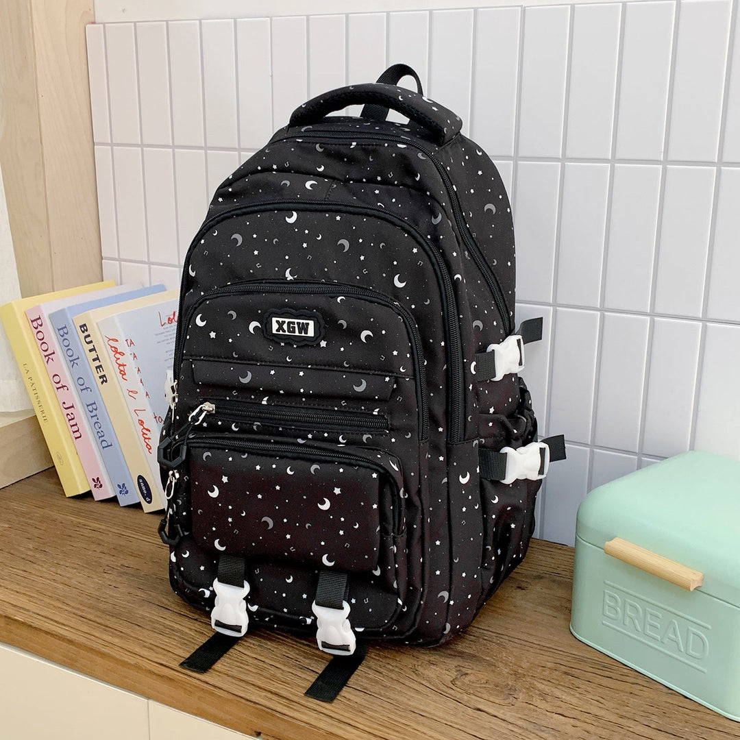 Design-Enhanced Multi-Pocket School Backpack