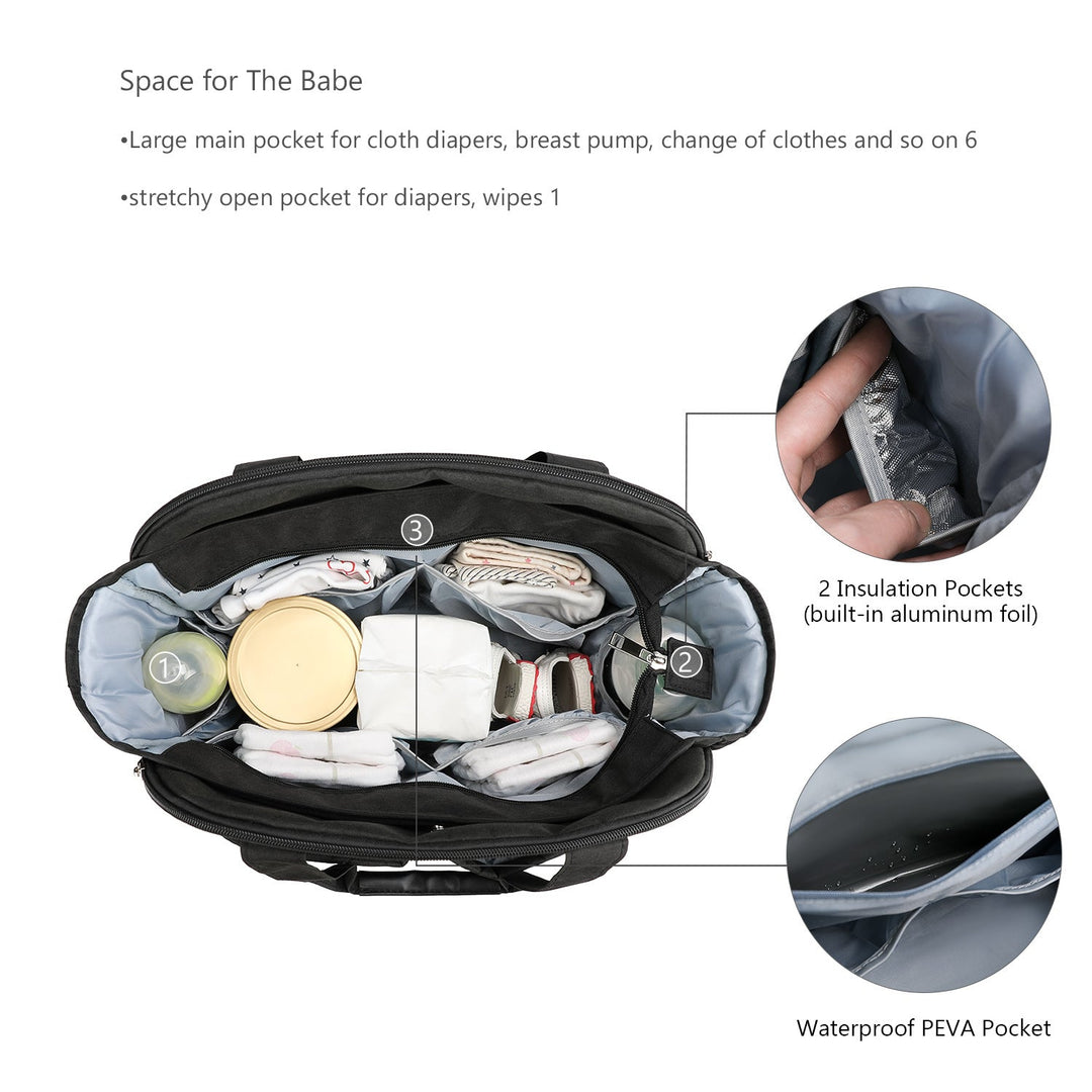 Spacious and Stylish Diaper Bag Kalsten