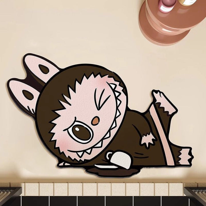 Whimsical Cartoon Animal Bath Mat