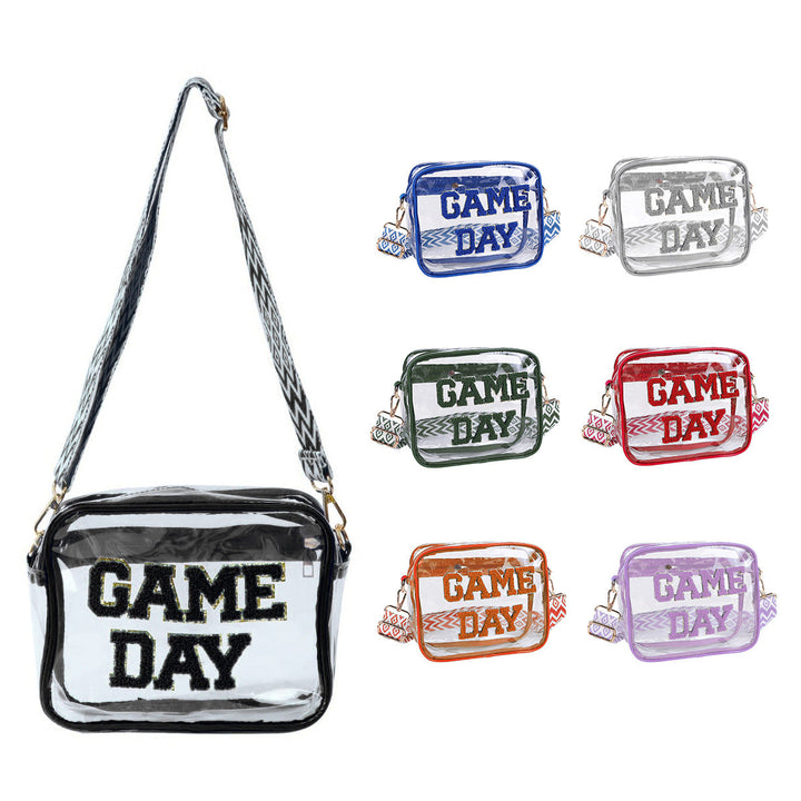 Transparent crossbody bag with stylish Game Day print Kalsten