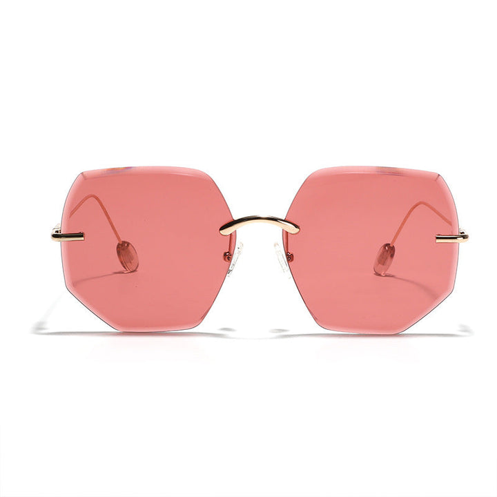 Women’s geometric sunglasses with high-quality gold frame Kalsten