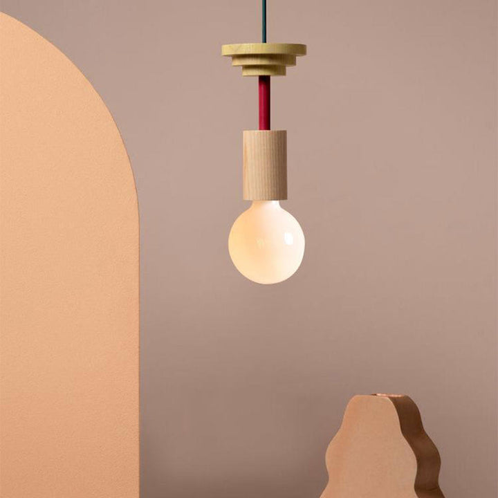 Design Colored Wood Blocks Pendant Light | Kalsten