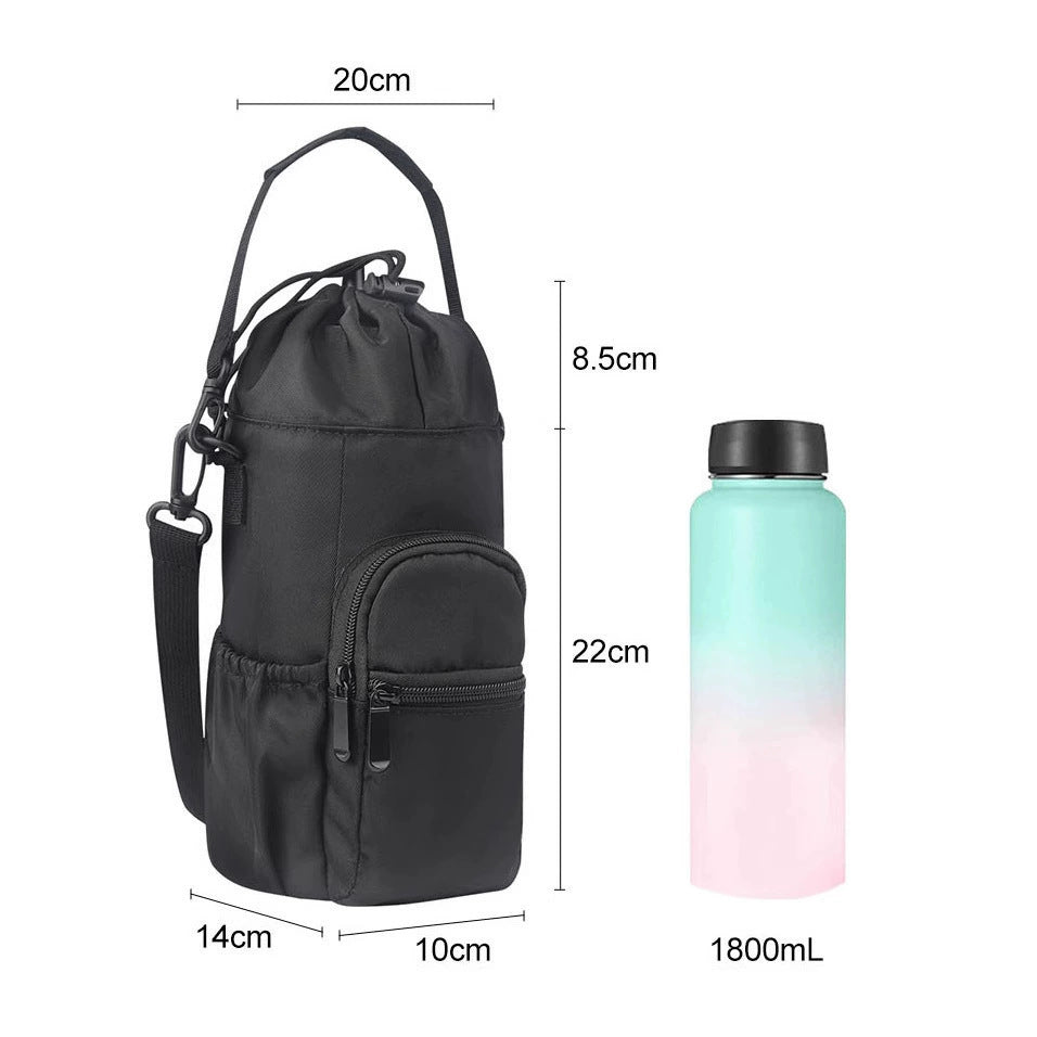 Unisex Water Bottle with Multifunctional Carrying Strap Kalsten