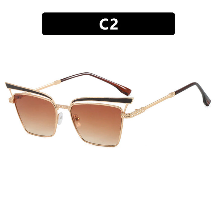 Women's square designer glasses with delicate metal frame Kalsten