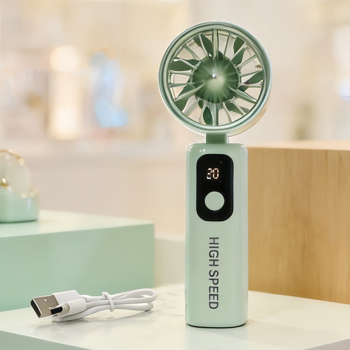 Ladies portable high-speed fan with LCD display Kalsten