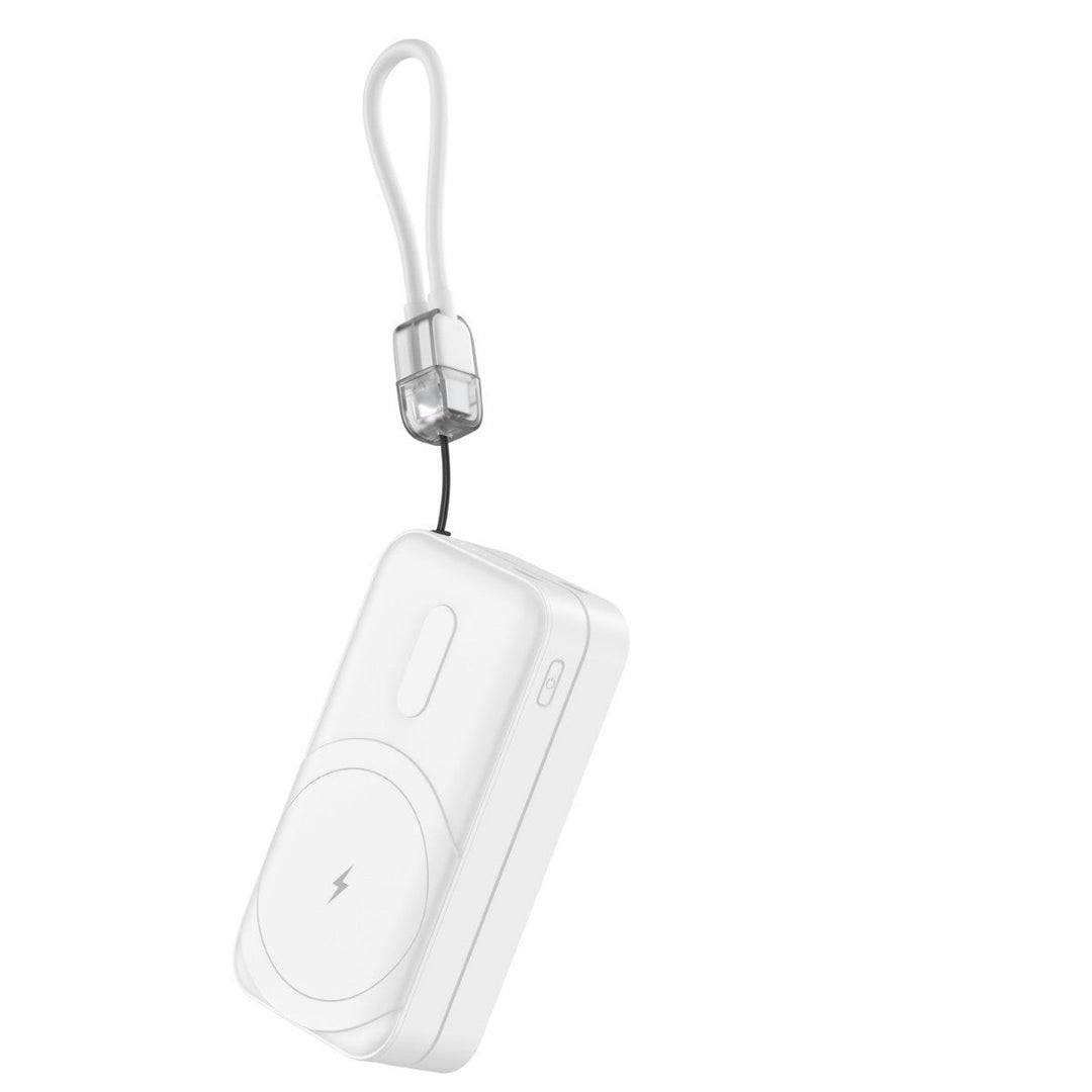 Portable power bank with integrated charging connector and practical loop Kalsten