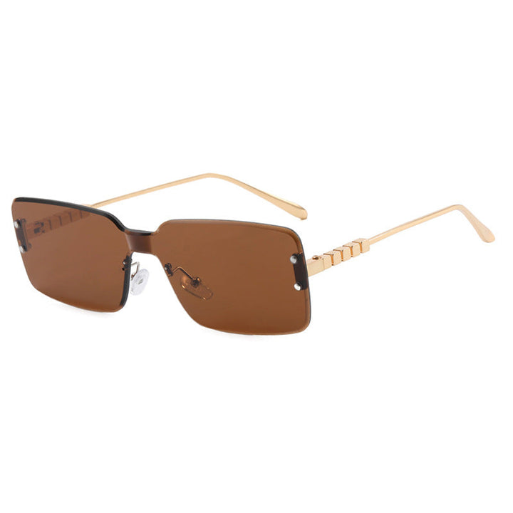Women's modern rectangular sunglasses with stylish metal frame Kalsten