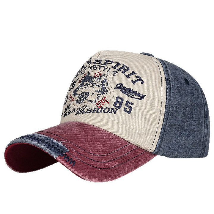 Men's Vintage-Inspired Wolf Graphic Baseball Cap Kalsten