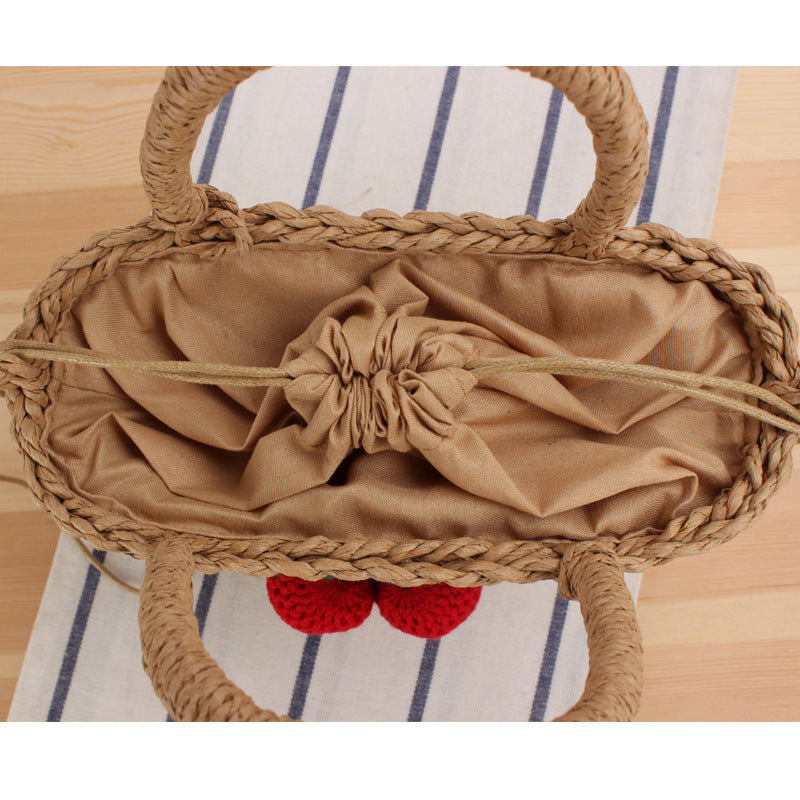Shoulder bag with handmade fruit motif Kalsten