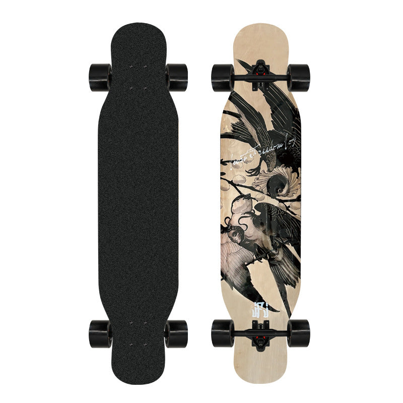 Artistic Lion-Emblazoned Longboard Kalsten