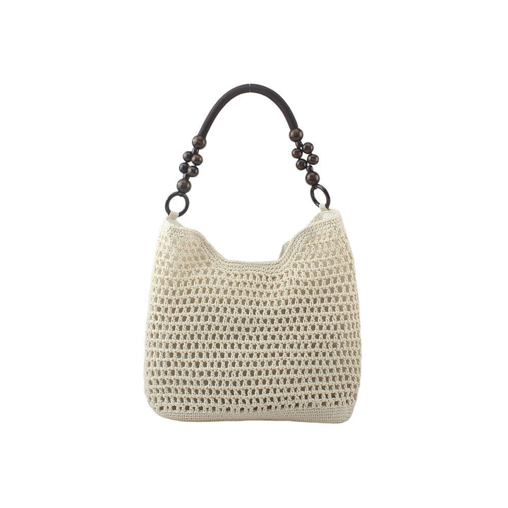 Shoulder bag with ornate wooden handles Kalsten