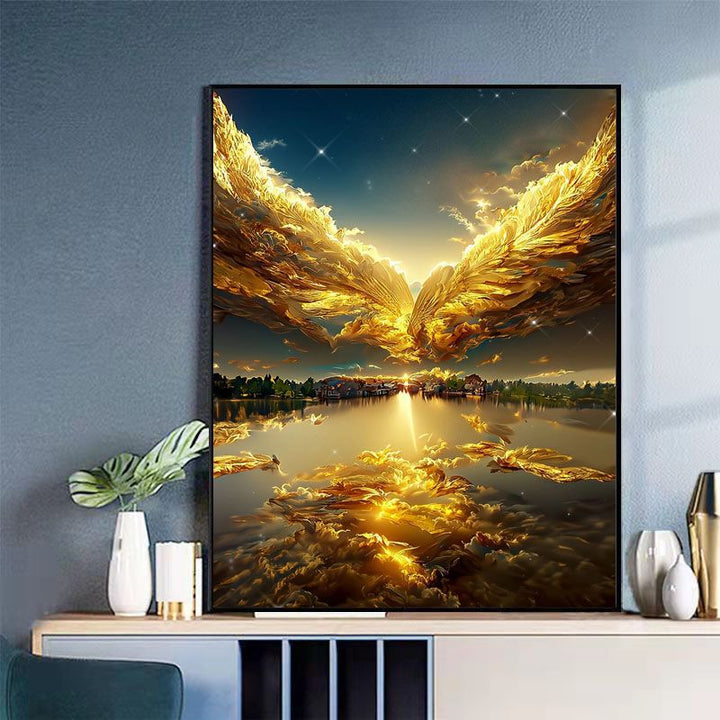 Majestic Golden Phoenix Canvas Art Kalsten