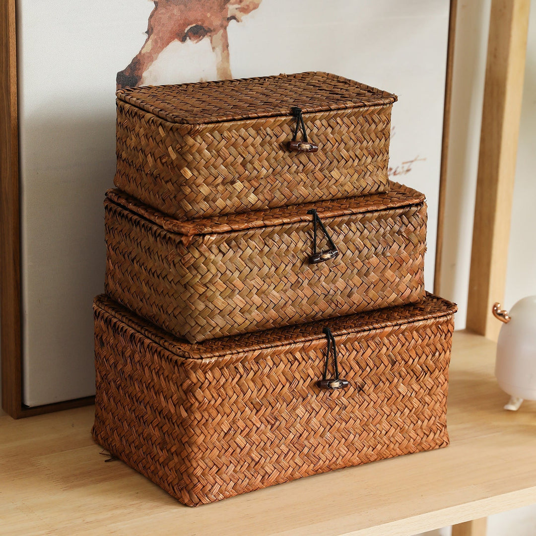 Handcrafted Oval Woven Storage Box Kalsten
