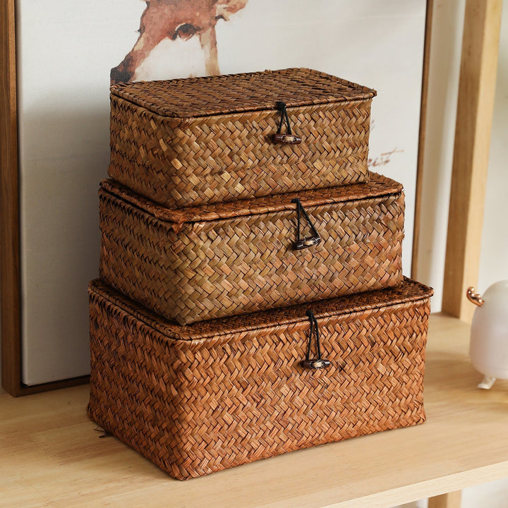 Handcrafted Oval Woven Storage Box Kalsten