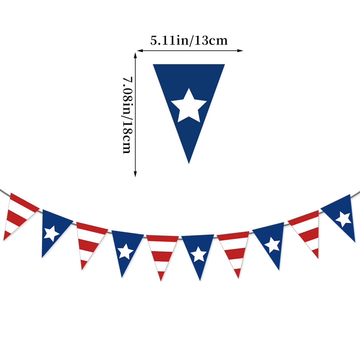 Unisex nan patriotic party decoration set with paper fans bunting pom poms star garlands and foil letter balloons Kalsten