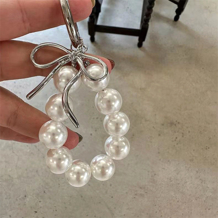 Charming Bow and Bead Keychain Kalsten