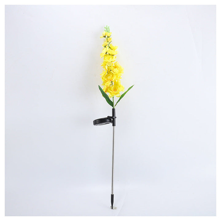 Decorative Tall Artificial Delphinium Garden Stake With Stainless Steel Spike And Adjustable Clip Kalsten