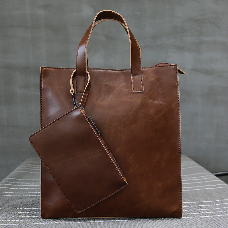 Stylish and Spacious Leather Bag Kalsten