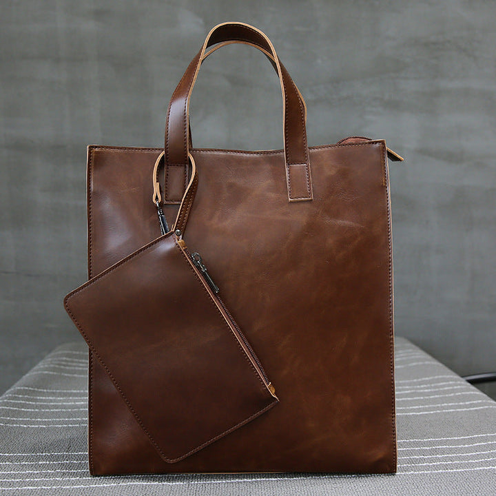 Stylish and Spacious Leather Bag Kalsten