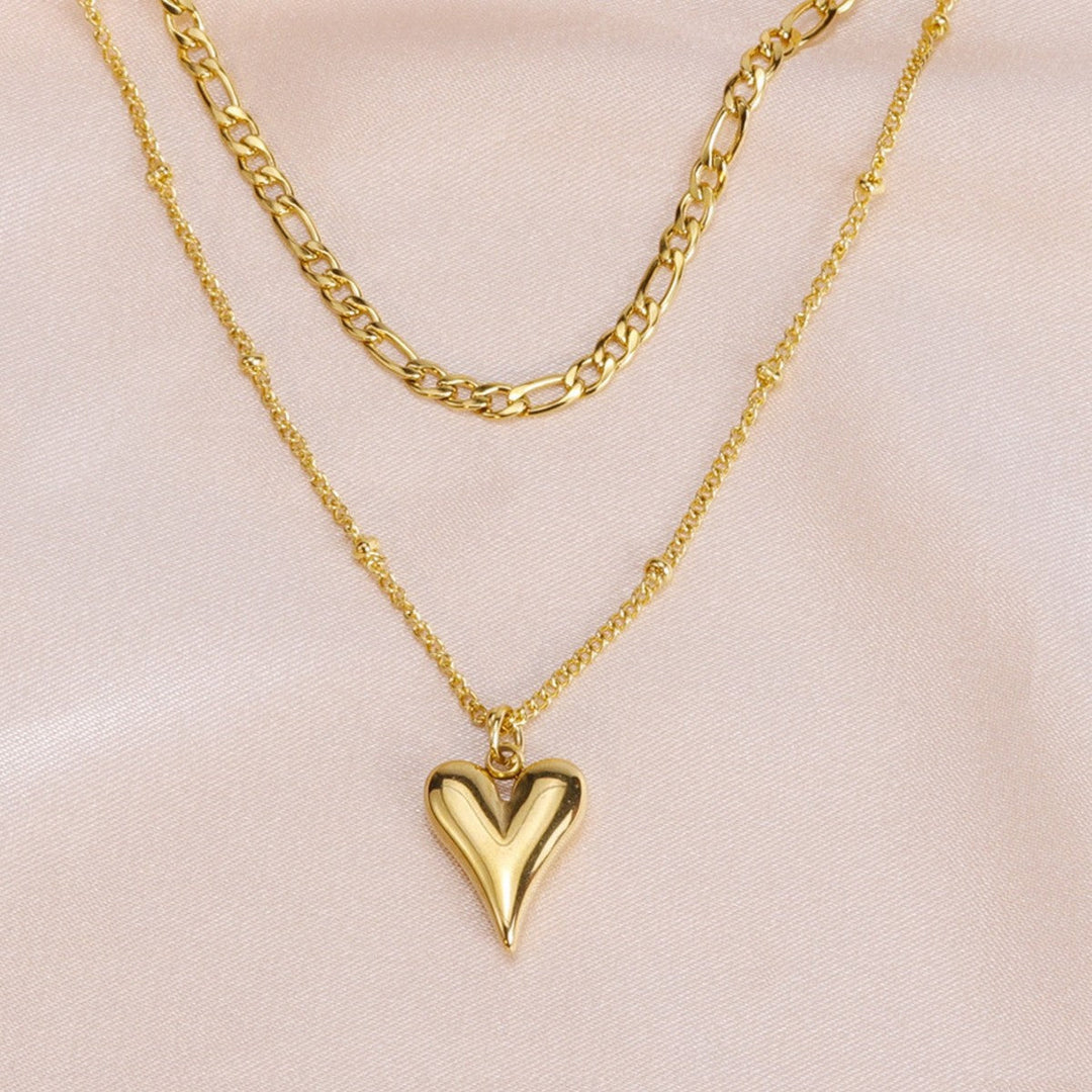 Layered Heart Pendant Necklace Kalsten 1787044446