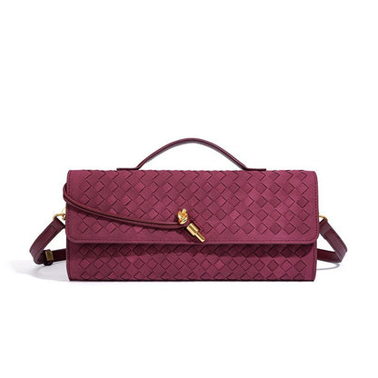 Woven Leather Clutch Acalora