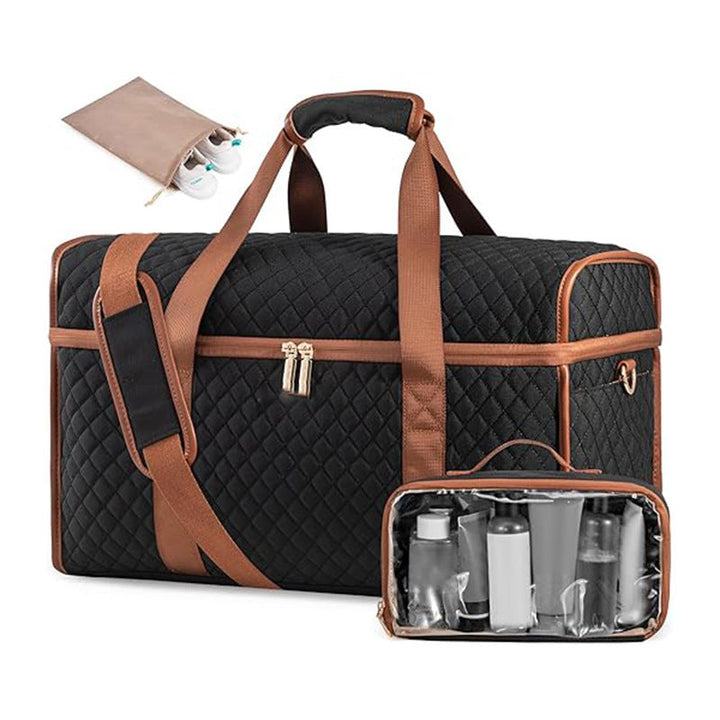 Multifunctional Travel Bag with Integrated Cosmetic Container Kalsten