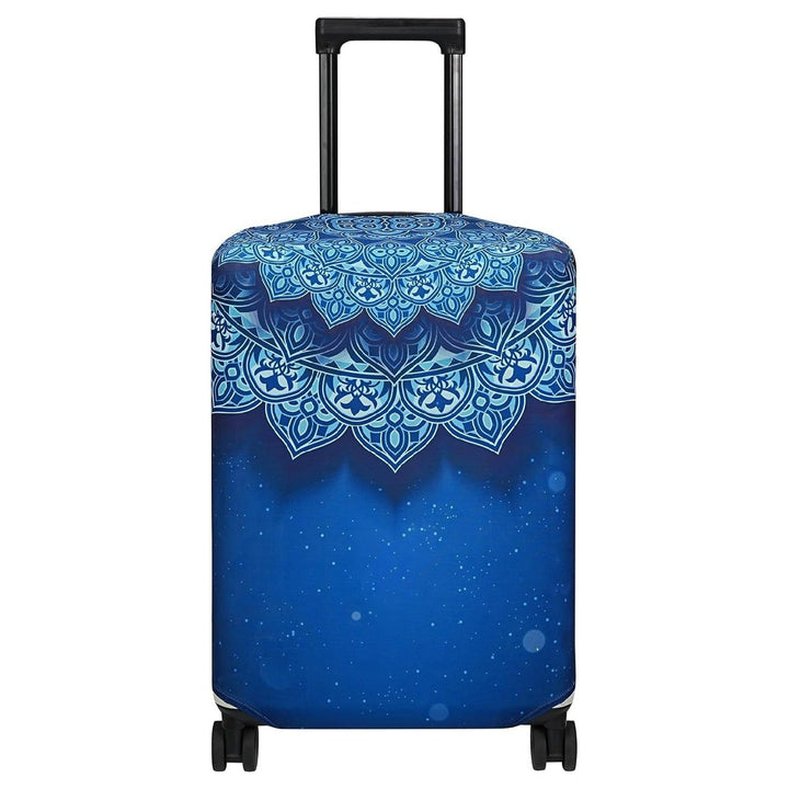Unisex non-elastic suitcase cover with mandala motif, stretch protective cover for telescopic handle and wheels Kalsten