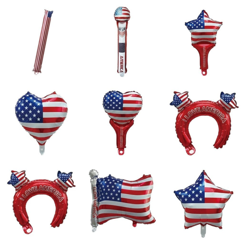 Unisex non-patriotic inflatable hairband with star ear bubbles and the inscription Kalsten