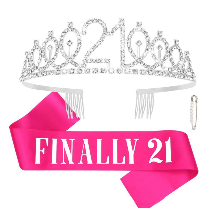 Ladies Glittering Crown with Swarovski Stones Kalsten