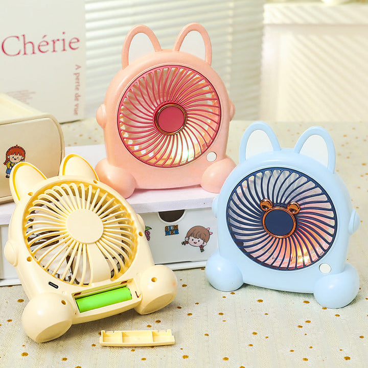 Women Portable Table Fan with LED Lighting Kalsten