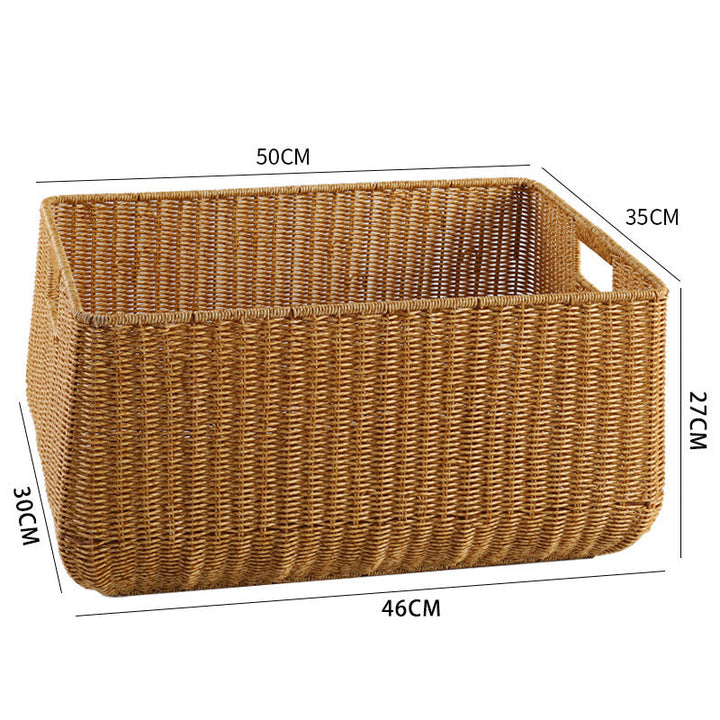Large Handwoven Storage Basket with Ergonomic Handles Kalsten