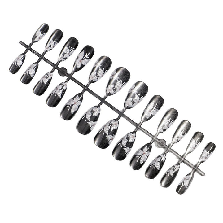 Floral Accent Press-On Nails Set Kalsten