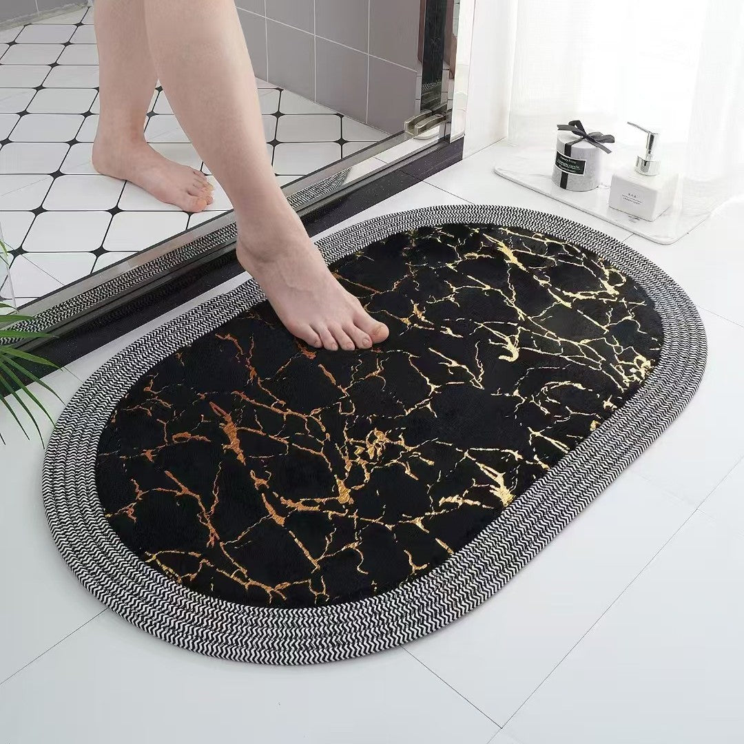 Luxurious Marble Pattern Bath Mat