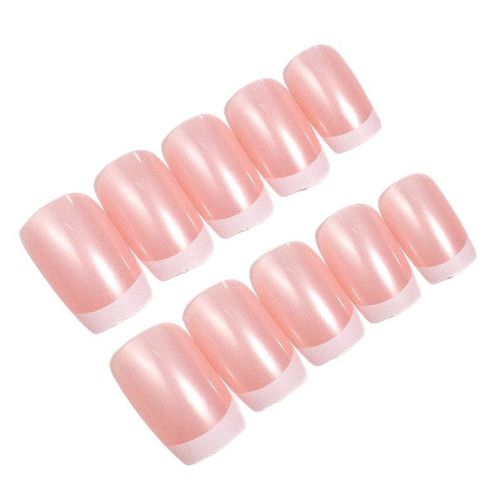 High-Gloss French Tip Press-On Nails Set Kalsten