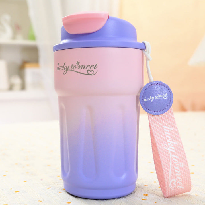 Women’s insulated cup with innovative drip protection and practical carrying handle Kalsten