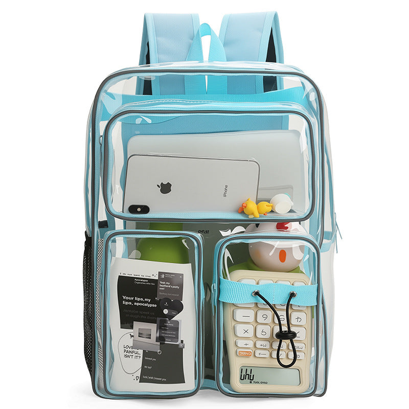 Transparent school backpack with multiple compartments Kalsten