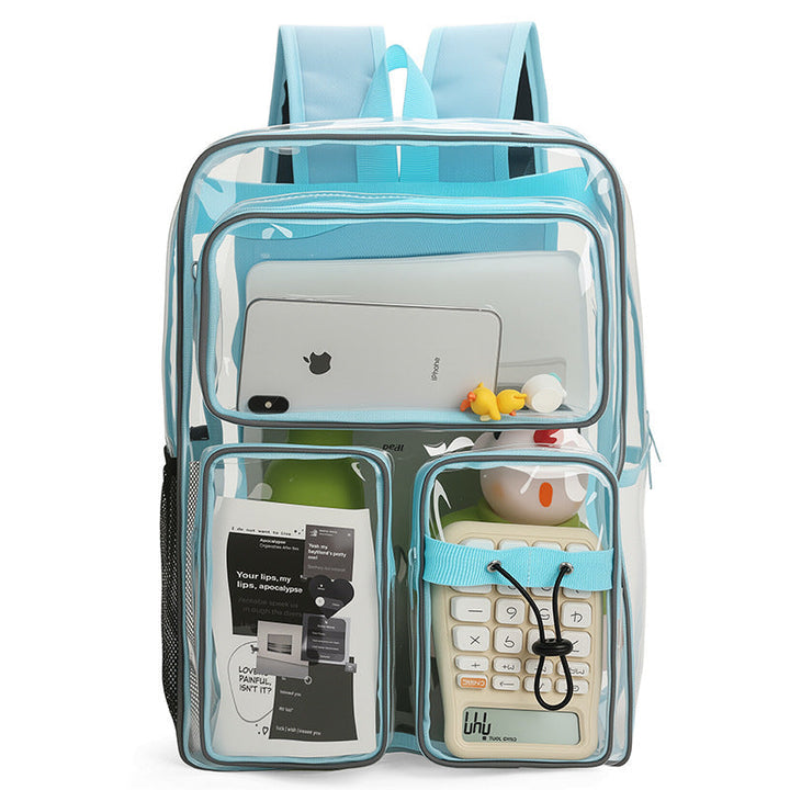 Transparent school backpack with multiple compartments Kalsten