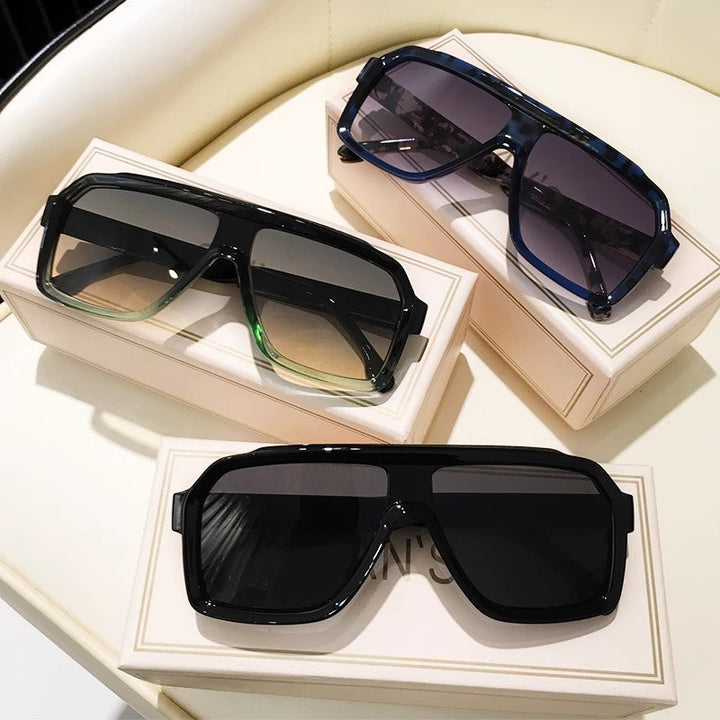 Women's large square sunglasses in a modern design with a sturdy frame Kalsten