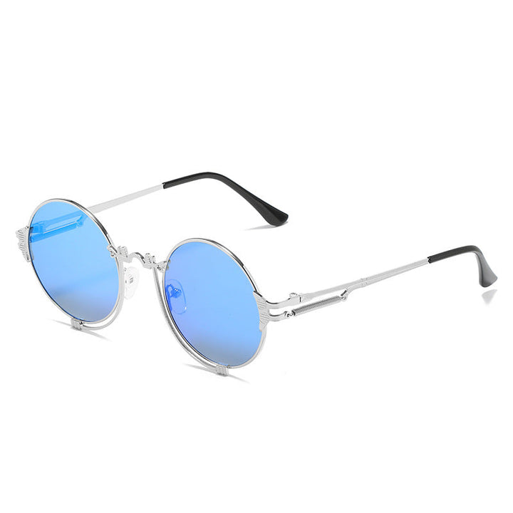 Women's stylish round metal sunglasses with artistic designs Kalsten