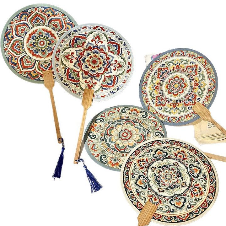 Handmade fan with artistic motif Kalsten