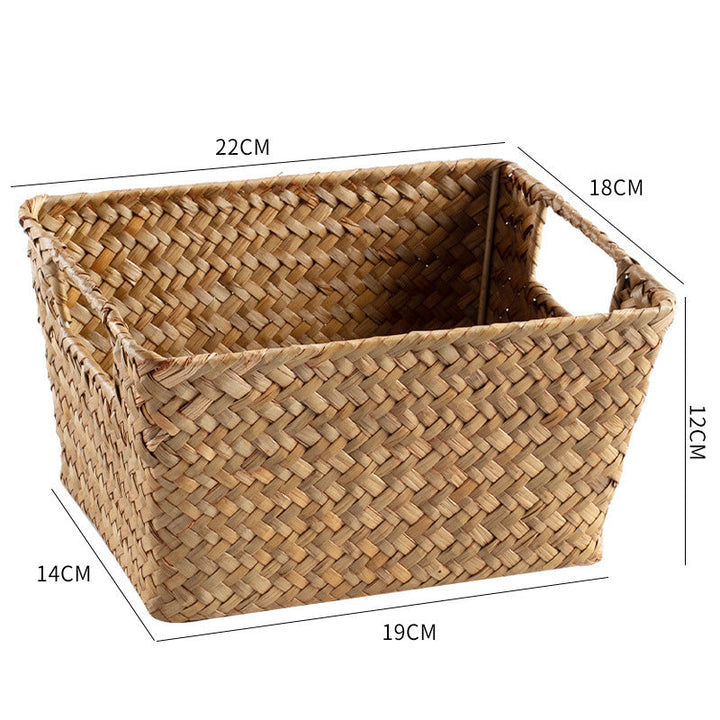 Unisex storage basket made of handwoven natural material Kalsten