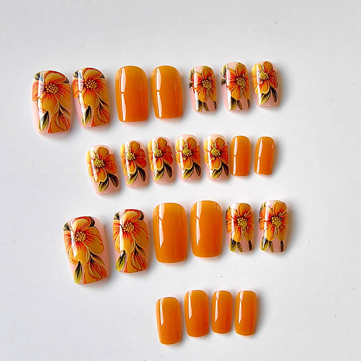 Artificial nails with floral design Kalsten