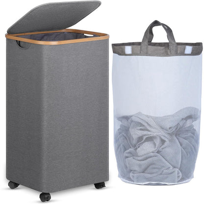 High-quality laundry basket with removable and washable inner bag Acalora