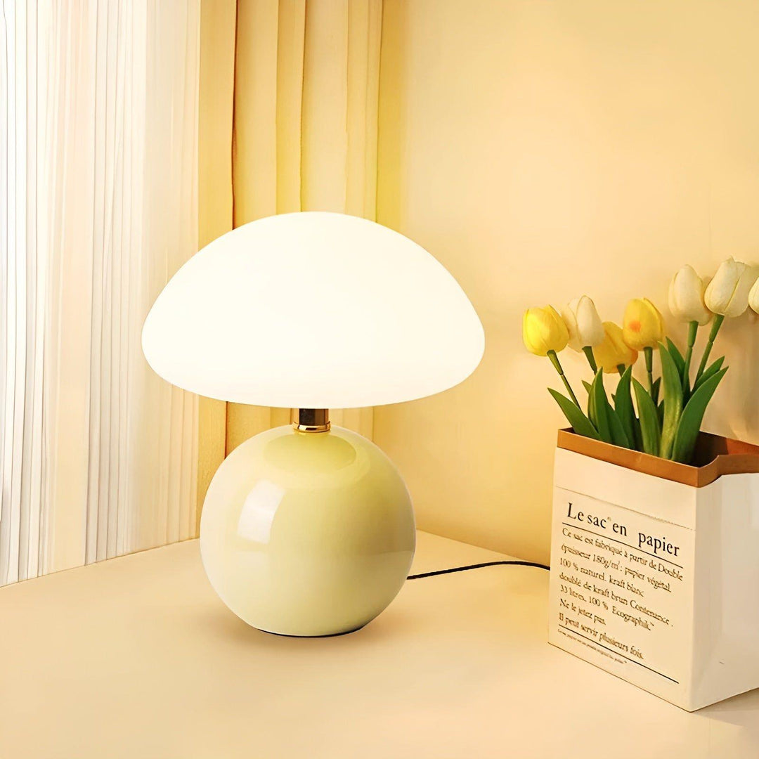 CreamyShine Lamp - Cozy Mushroom Bedside Lamp | Kalsten