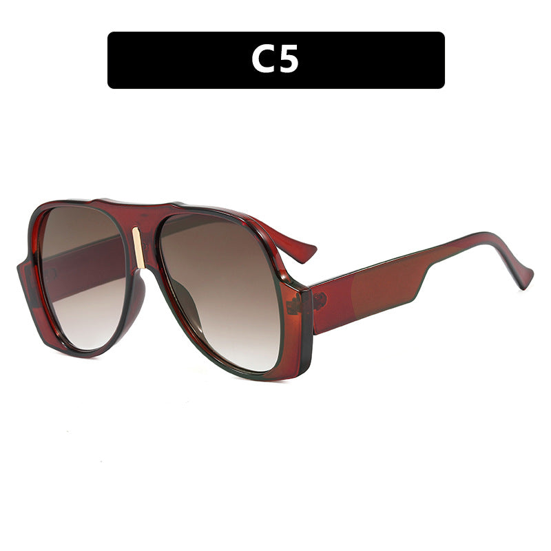 Women's square sunglasses with unique animal pattern frame and UV protection Kalsten