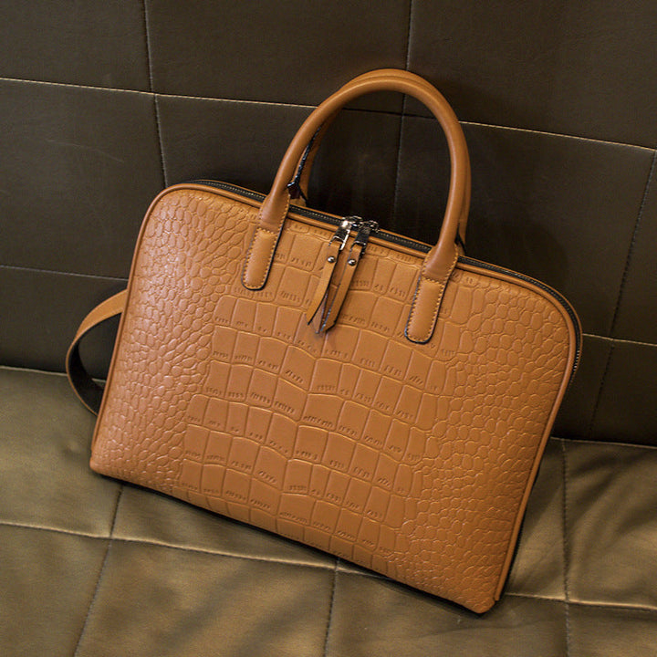 Elegant Laptop Bag in Luxurious Crocodile Look Kalsten