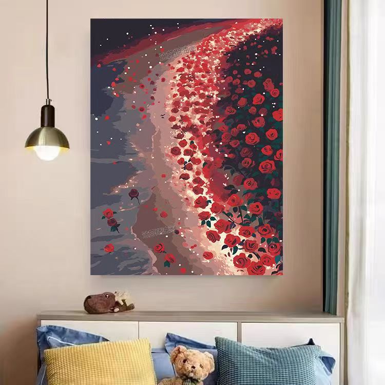 Heart and Floral Swirl Canvas Artwork Kalsten