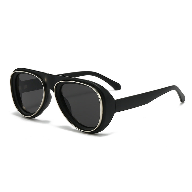 Women's fashionable retro sunglasses with wide frame Kalsten